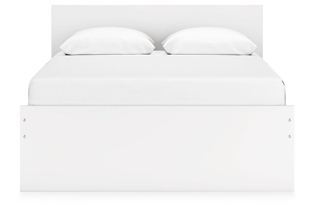 Onita White Queen Platform Bed with 1 Side Storage - Gate FurnitureQueen Bed