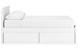 Onita White Queen Platform Bed with 2 Side Storage - Gate FurnitureQueen Bed