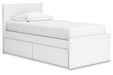 Onita White Youth One Side Storage Panel Platform Bedroom Set - Gate FurnitureYouth Bedroom Set