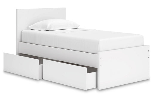 Onita White Youth One Side Storage Panel Platform Bedroom Set - Gate FurnitureYouth Bedroom Set