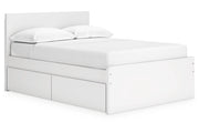 Onita White Youth One Side Storage Panel Platform Bedroom Set - Lara FurnitureYouth Bedroom Set