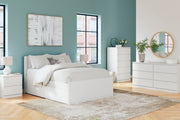 Onita White Youth One Side Storage Panel Platform Bedroom Set - Lara FurnitureYouth Bedroom Set