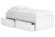 Onita White Youth One Side Storage Platform Bedroom Set - Gate FurnitureYouth Bedroom Set