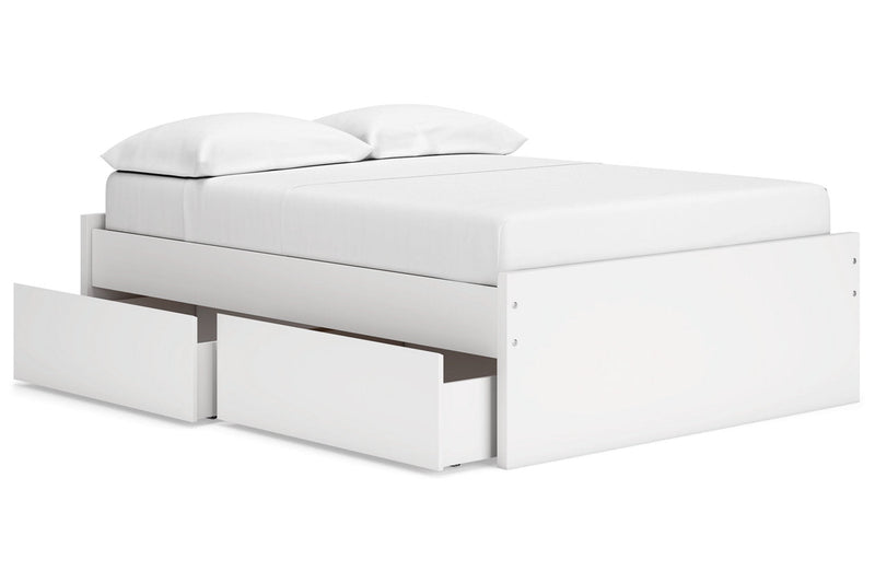 Onita White Youth One Side Storage Platform Bedroom Set - Gate FurnitureYouth Bedroom Set