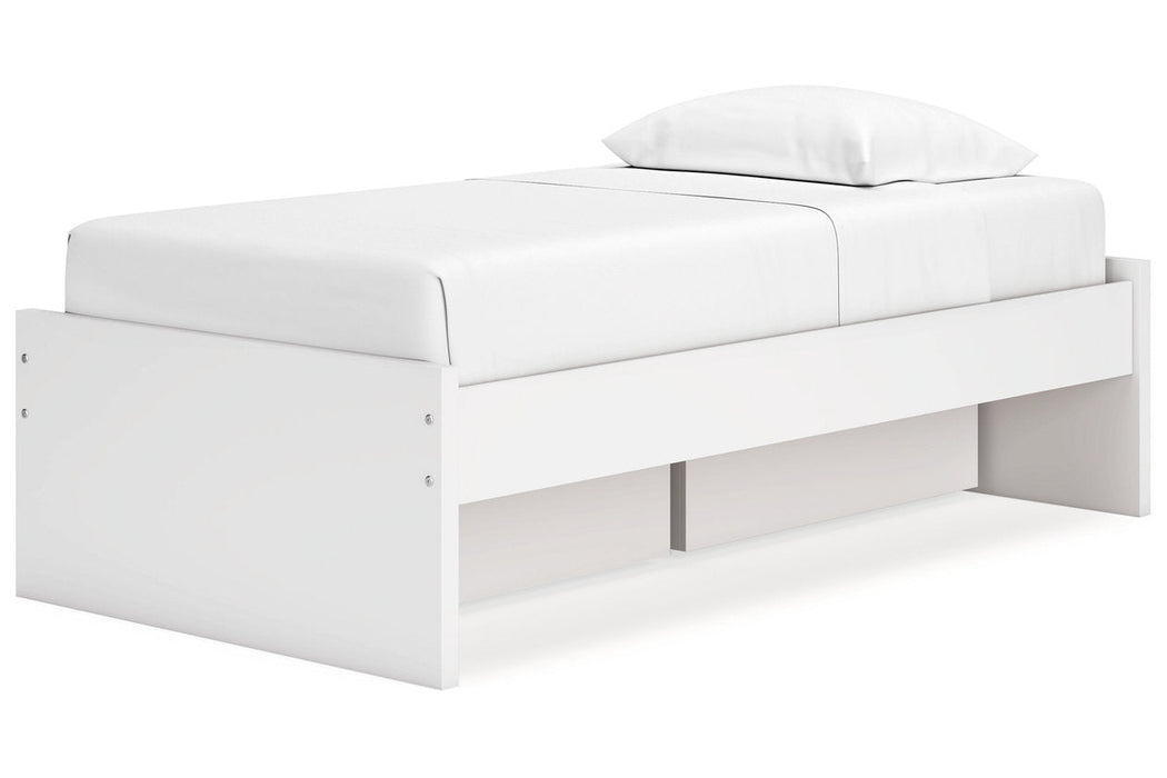 Onita White Youth One Side Storage Platform Bedroom Set - Gate FurnitureYouth Bedroom Set