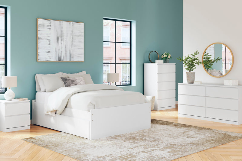 Onita White Youth One Side Storage Platform Bedroom Set - Gate FurnitureYouth Bedroom Set