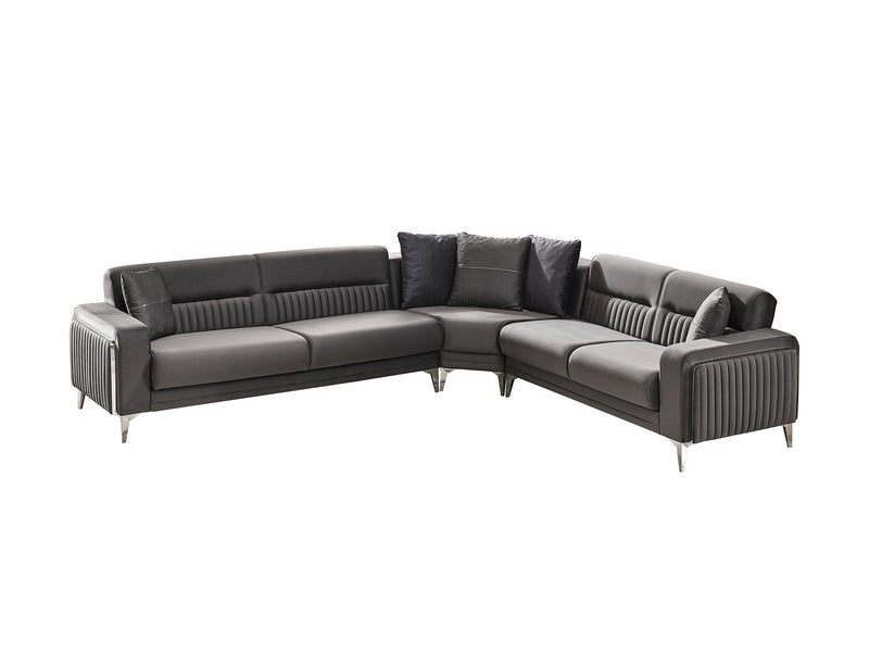 Onix Sectional Sofa in Anthracite - 200-SER-ONI-ANKA152-S