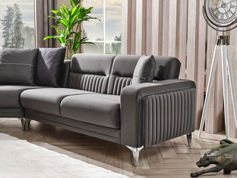 Onix Sectional Sofa in Anthracite - 200-SER-ONI-ANKA152-S