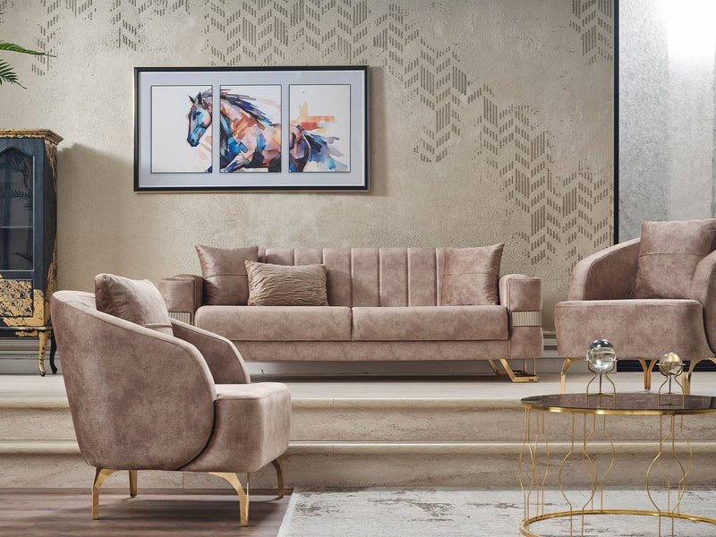 Opera Convertible Loveseat in Beige - 200-SER-OPE-TURKO442-2