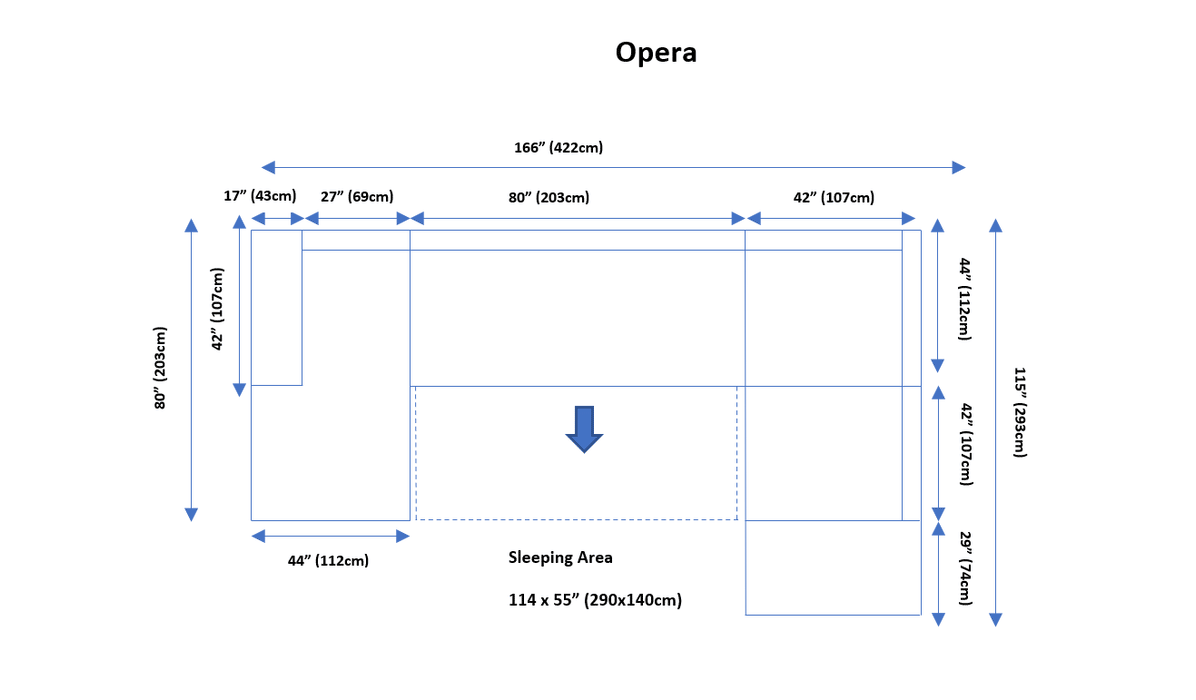 Opera Sectional Left With Bed And Storage - i33379 - Lara Furniture