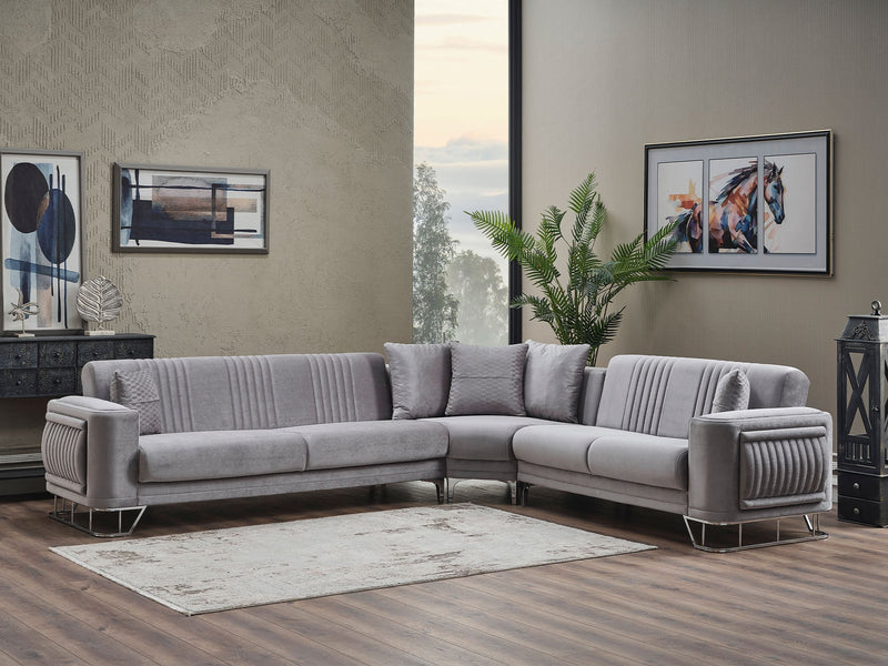 Opera Sectional Sofa in Grey - 200-SER-OPE-TURKO375-S