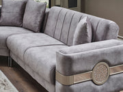 Opera Sectional Sofa in Grey - 200-SER-OPE-TURKO375-S