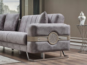 Opera Sectional Sofa in Grey - 200-SER-OPE-TURKO375-S
