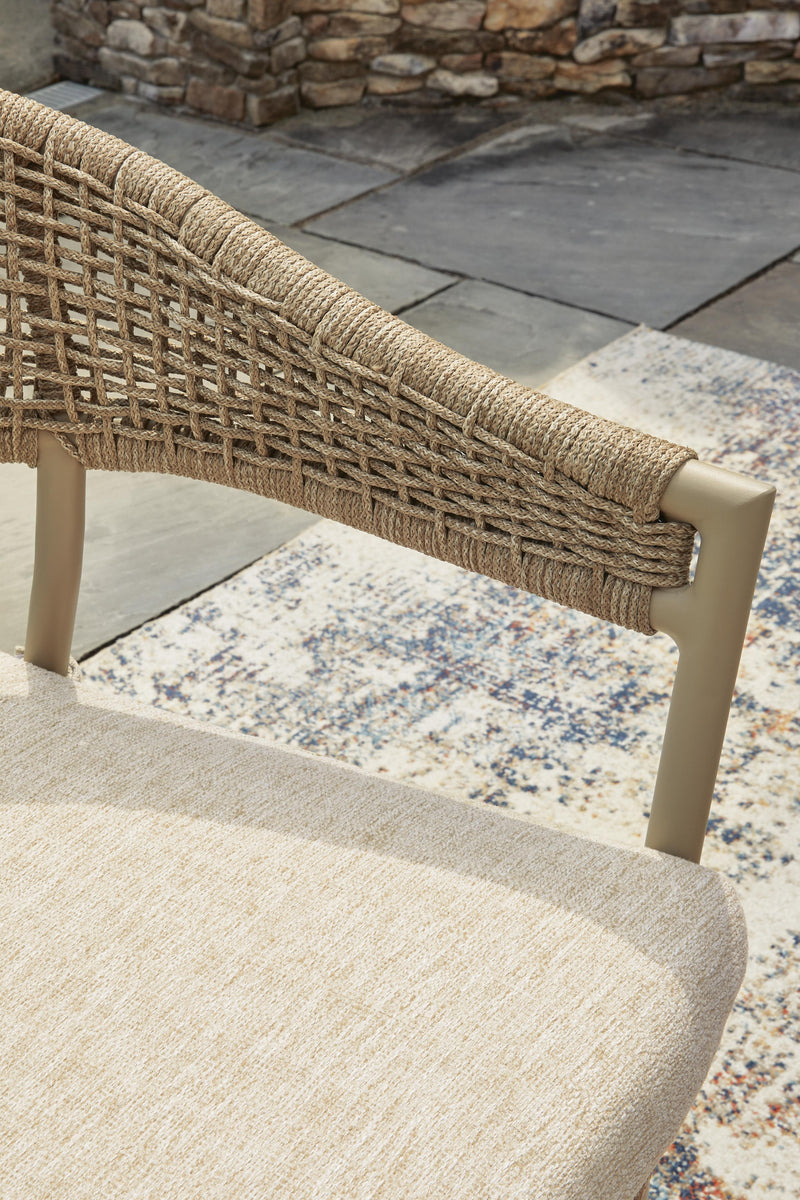 Orchard Beach Beige Outdoor Arm Chair with Cushion (Set of 4) - PCP373-601A