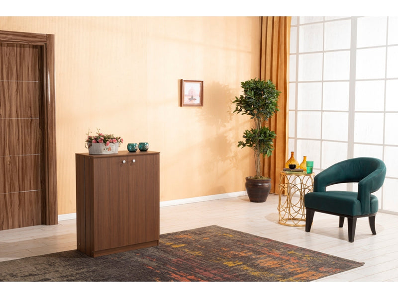 Origami Shoe Cabinet in Cotton Brown - 745-ORI-CTT-BRW