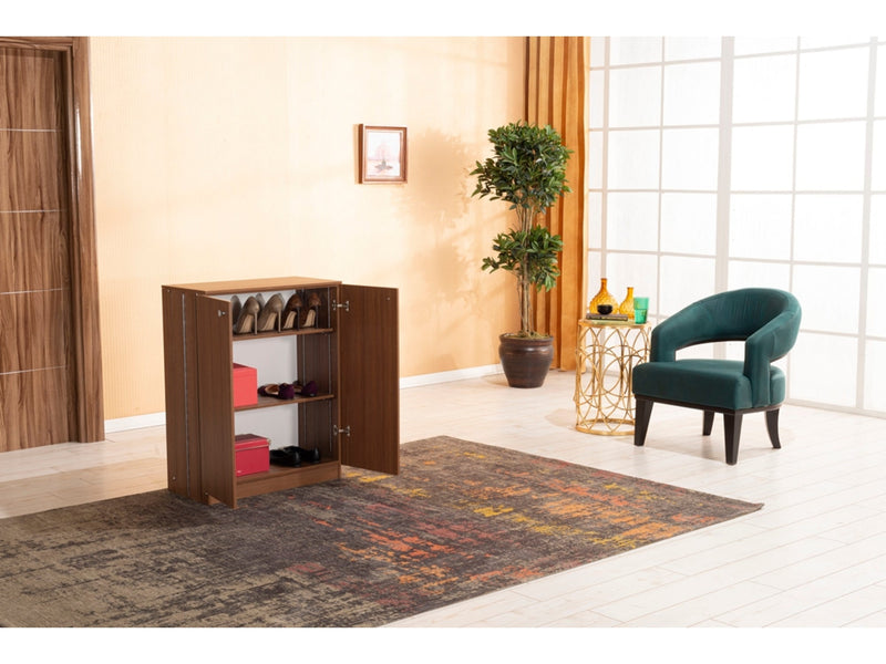Origami Shoe Cabinet in Cotton Brown - 745-ORI-CTT-BRW