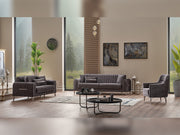 Orion 3-pieces (Sofa & Loveseat & Chair) Livingroom Set Grey in Grey - 101-ORI-TUR376-321