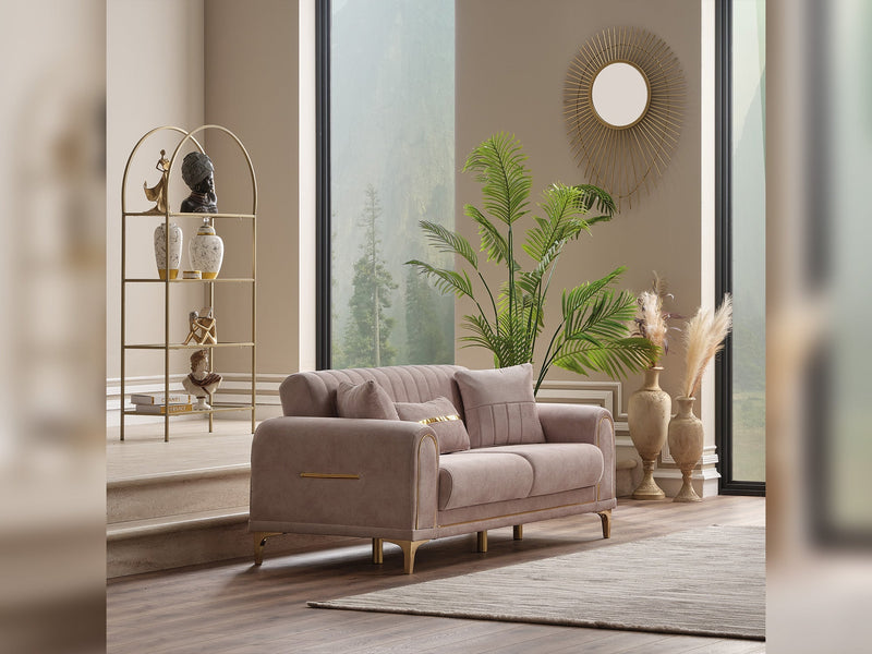Orion 4-pieces (Sofa & Loveseat & 2 Chair) Livingroom Set Cream in Cream - 101-ORI-TUR276-3211