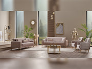 Orion 4-pieces (Sofa & Loveseat & 2 Chair) Livingroom Set Cream in Cream - 101-ORI-TUR276-3211