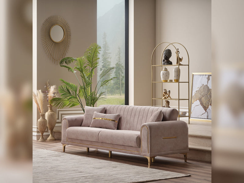 Orion 4-pieces (Sofa & Loveseat & 2 Chair) Livingroom Set Cream in Cream - 101-ORI-TUR276-3211