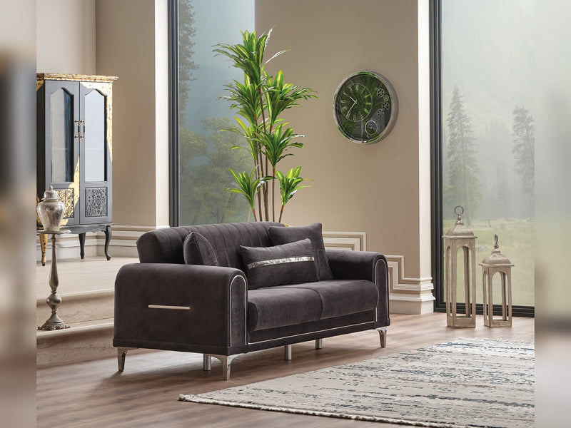 Orion 4-pieces (Sofa & Loveseat & 2 Chair) Livingroom Set Grey in Grey - 101-ORI-TUR376-3211