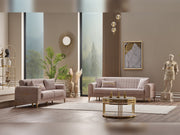 Orion Convertible Loveseat Cream in Cream - 101-ORI-TUR276-2