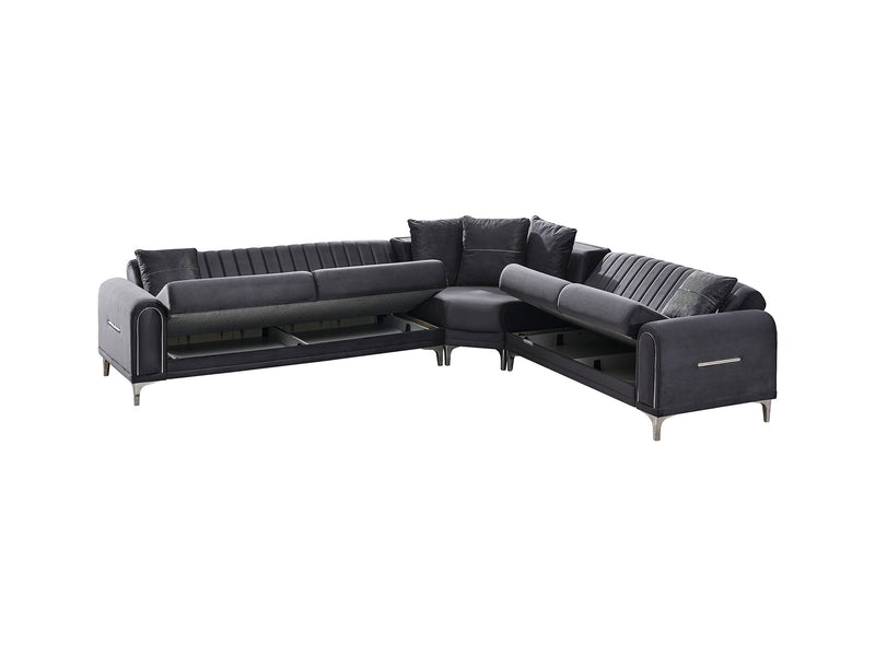 Orion Sectional Sofa in Anthracite - 200-SER-ORI-ANKA154-S