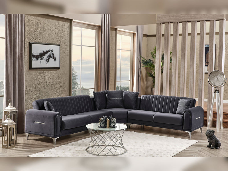 Orion Sectional Sofa in Anthracite - 200-SER-ORI-ANKA154-S
