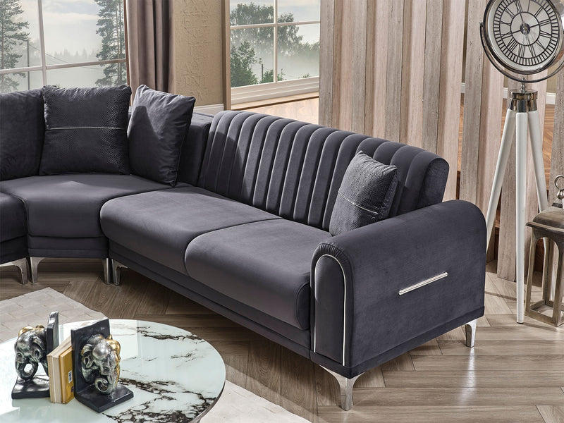 Orion Sectional Sofa in Anthracite - 200-SER-ORI-ANKA154-S