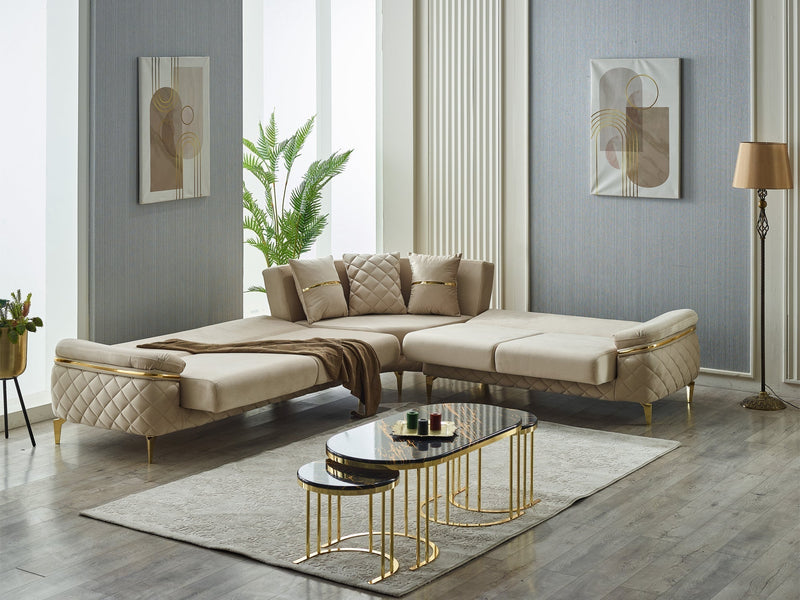 Orlando 127" / 112" Wide Convertible Sectional - Sectional
