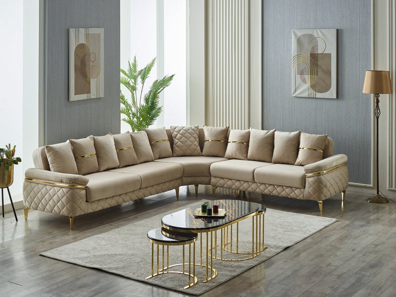 Orlando 127" / 112" Wide Convertible Sectional - Sectional
