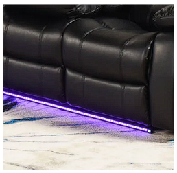 Orlando Black Sofa & Loveseat & Chair - ORLANDO-BK-SLC