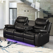 Orlando Black Sofa & Loveseat - ORLANDO-BK-SLS