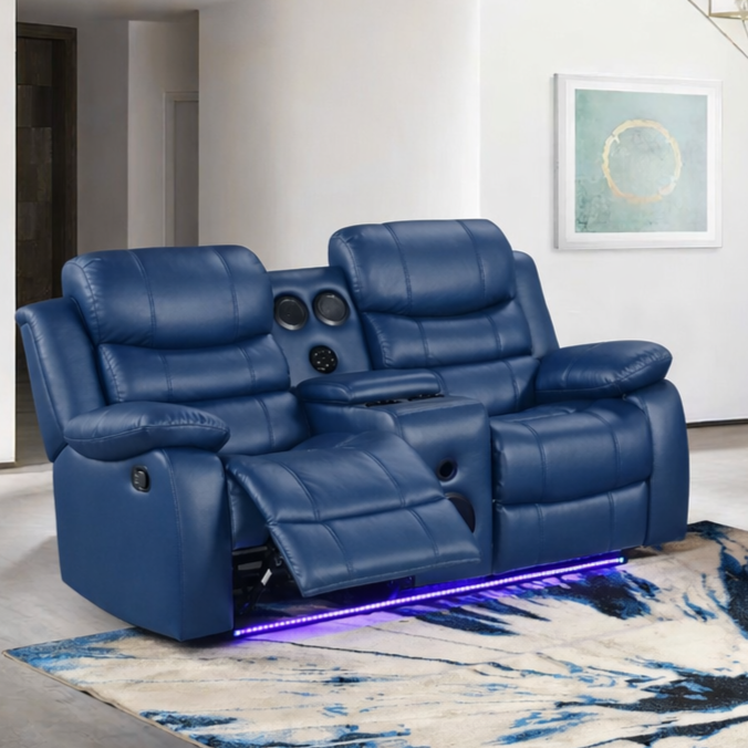 Orlando Blue Loveseat - ORLANDO-BLU-LS