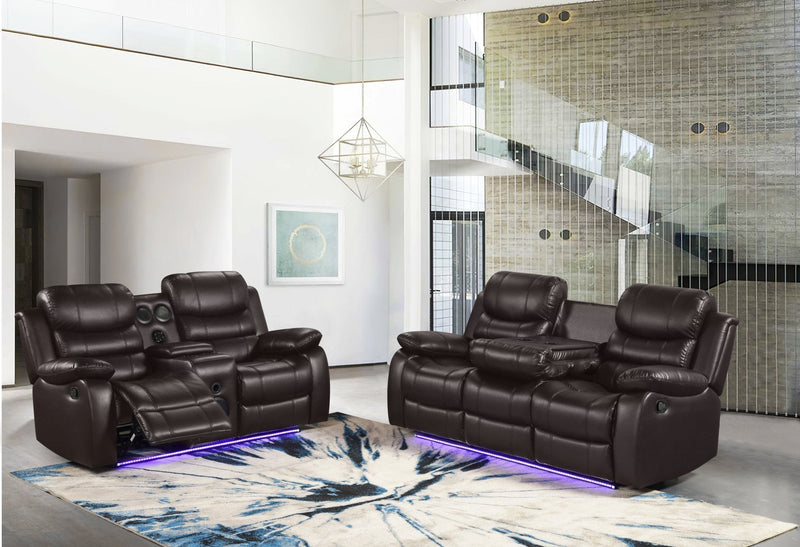 Orlando Brown Sofa & Loveseat - ORLANDO-BN-SLS