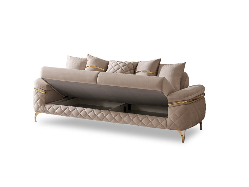 Orlando Convertible Sofa Beige in Beige - 101-ORL-AN529-3