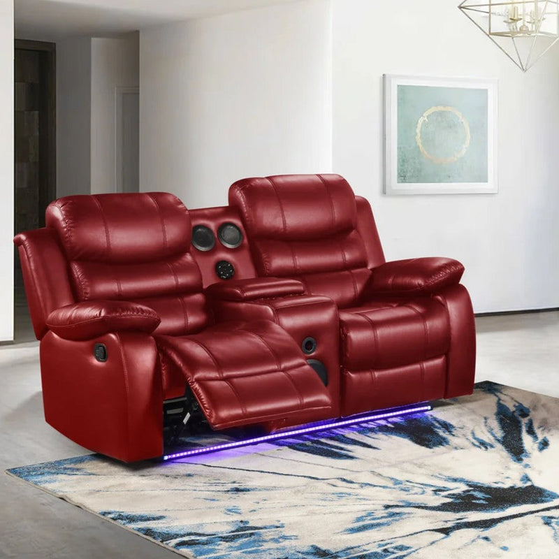 Orlando Red Sofa & Loveseat - ORLANDO-RD-SLS