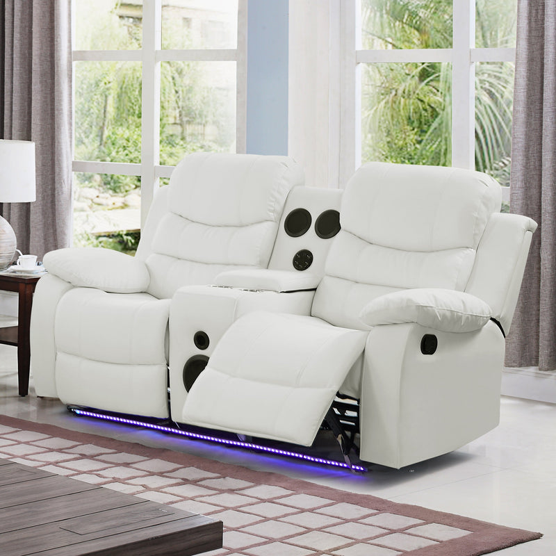 Orlando White Loveseat - ORLANDO-WH-LS
