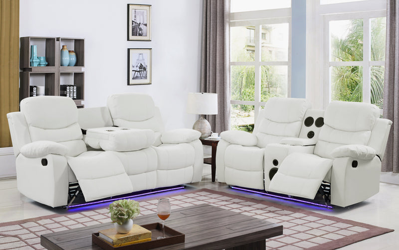 Orlando White Sofa & Loveseat & Chair - ORLANDO-WT-SLC