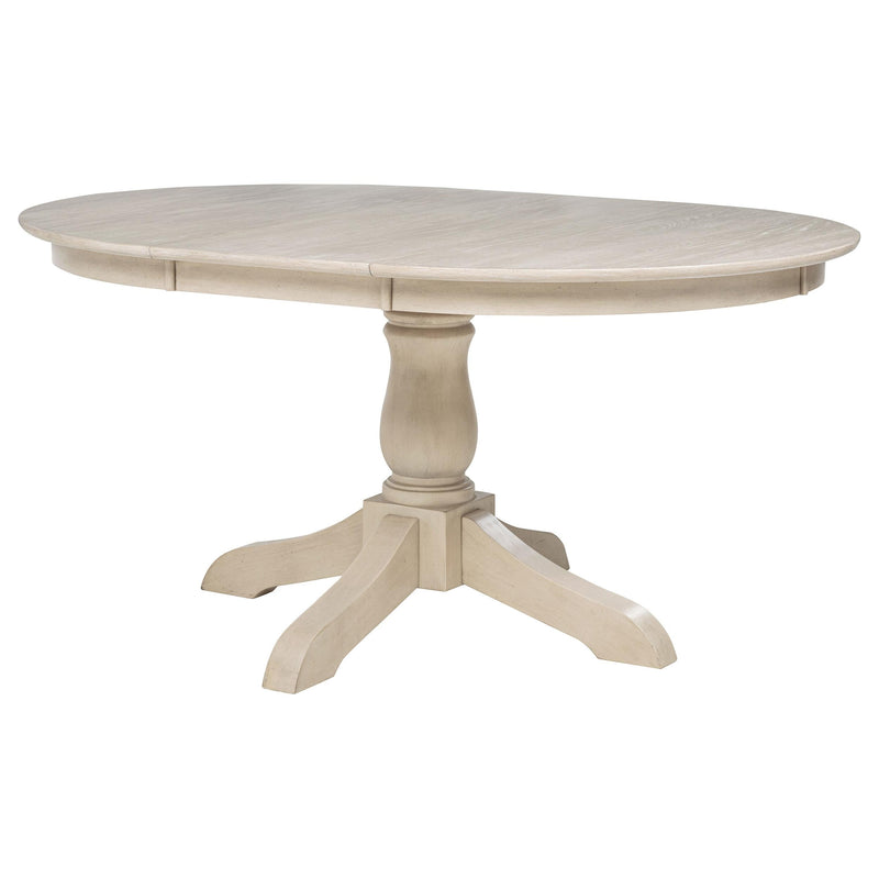 Orrison Oval 62-inch Wood Extension Leaf Dining Table Linen - 121261