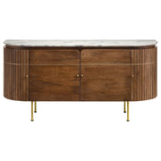 Ortega 4-door Marble Top Sideboard Buffet Cabinet Natural - 105145