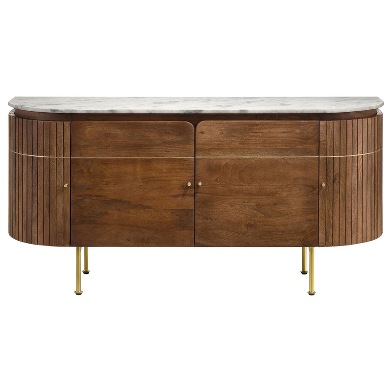 Ortega 4-door Marble Top Sideboard Buffet Cabinet Natural - 105145