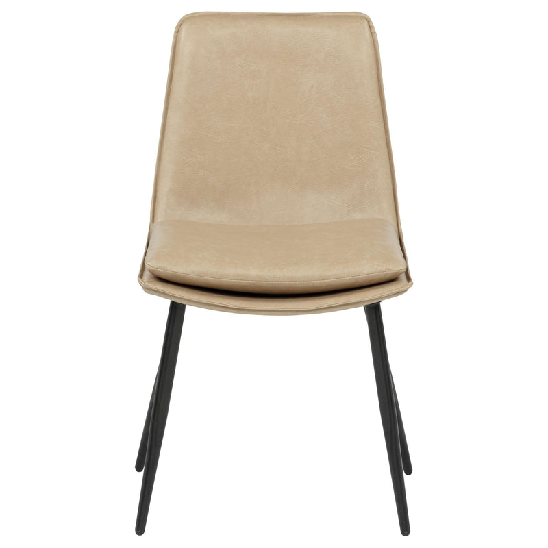 Ortega Upholstered Dining Side Chair Tan (Set of 2) - 115472TAN