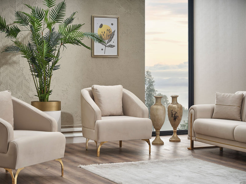 Oscar Chair in Cream - 200-SER-OSC-ANKA529-B
