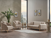Oscar Convertible Loveseat in Cream - 200-SER-OSC-ANKA529-2