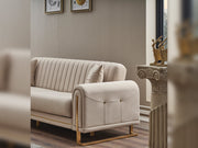 Oscar Convertible Loveseat in Cream - 200-SER-OSC-ANKA529-2