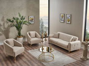 Oscar Convertible Loveseat in Cream - 200-SER-OSC-ANKA529-2