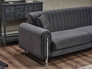 Oscar Sectional Sofa in Anthracite - 200-SER-OSC-ANKA154-S
