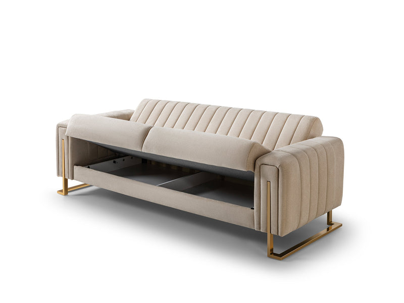 Othello Convertible Loveseat in Beige - 200-ST-OTH-FLORIA05-2
