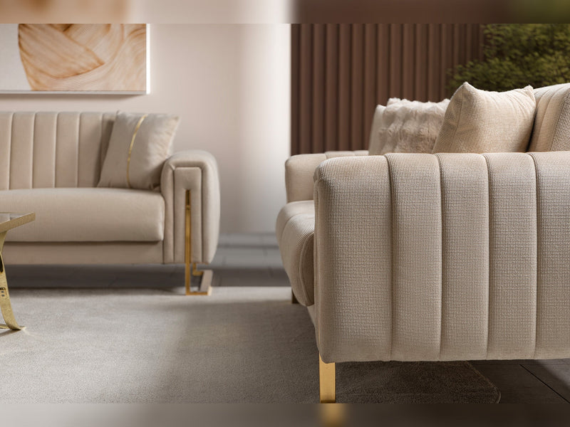 Othello Convertible Loveseat in Beige - 200-ST-OTH-FLORIA05-2